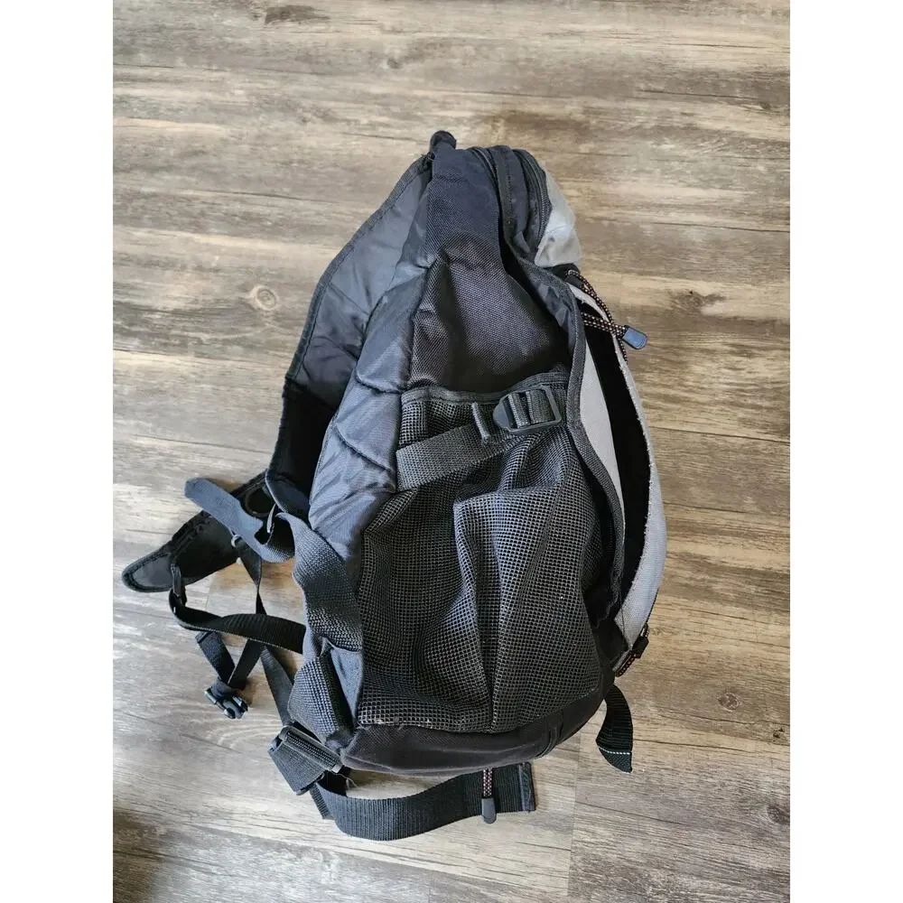 IRONMAN Black Gray Backpack Official Logo Design Athletic Gym Workout Bag Hiking